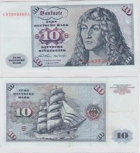 T147586 Banknote 10 DM Deutsche Mark Ro. 270a Schein 2.Jan. 1970 KN CD  A