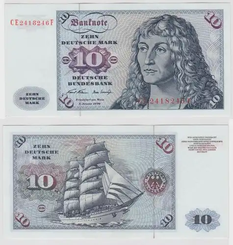 T147567 Banknote 10 DM Deutsche Mark Ro. 270b Schein 2.Jan. 1970 KN CE 2418246 F