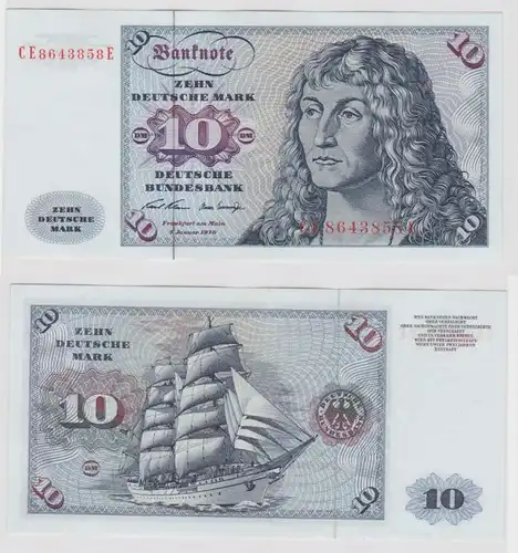 T147563 Banknote 10 DM Deutsche Mark Ro. 270b Schein 2.Jan. 1970 KN CE  E