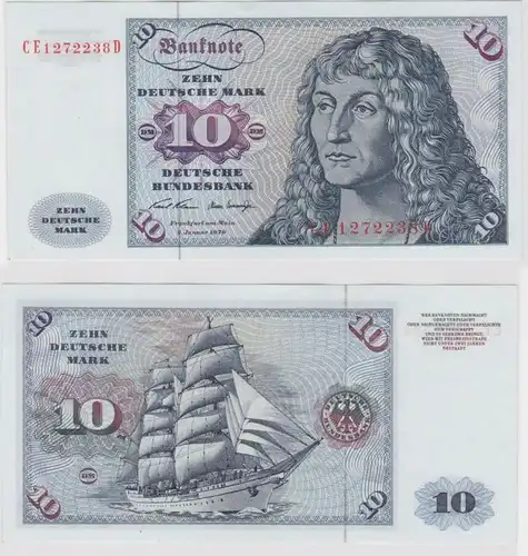 T147540 Banknote 10 DM Deutsche Mark Ro. 270b Schein 2.Jan. 1970 KN CE 1272238 D