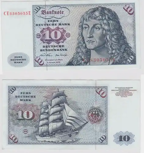 T147538 Banknote 10 DM Deutsche Mark Ro. 270b Schein 2.Jan. 1970 KN CE 8305055 E