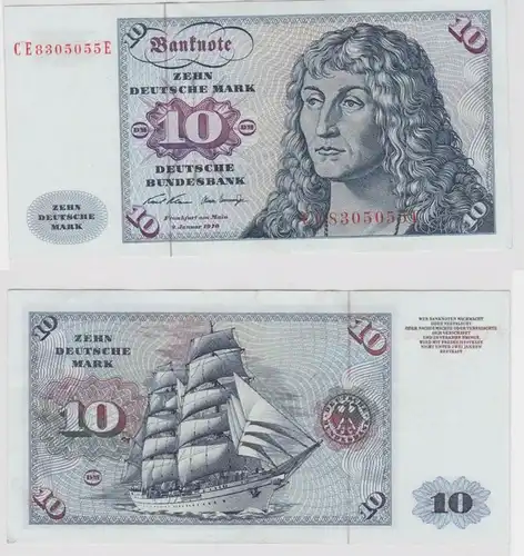 T147538 Banknote 10 DM Deutsche Mark Ro. 270b Schein 2.Jan. 1970 KN CE  E