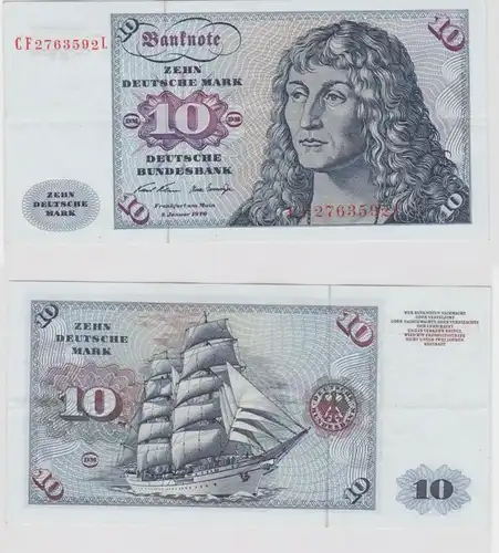 T147535 Banknote 10 DM Deutsche Mark Ro. 270b Schein 2.Jan. 1970 KN CF  L