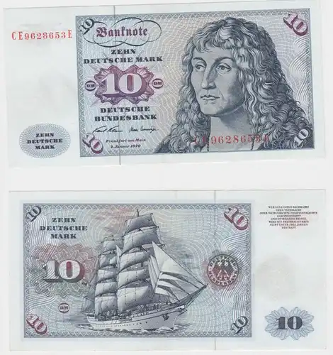 T147533 Banknote 10 DM Deutsche Mark Ro. 270b Schein 2.Jan. 1970 KN CE 9628653 E