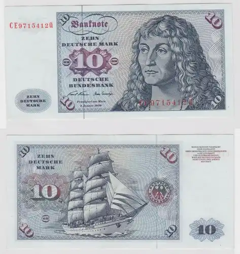 T147527 Banknote 10 DM Deutsche Mark Ro. 270b Schein 2.Jan. 1970 KN CE 9715412 Q
