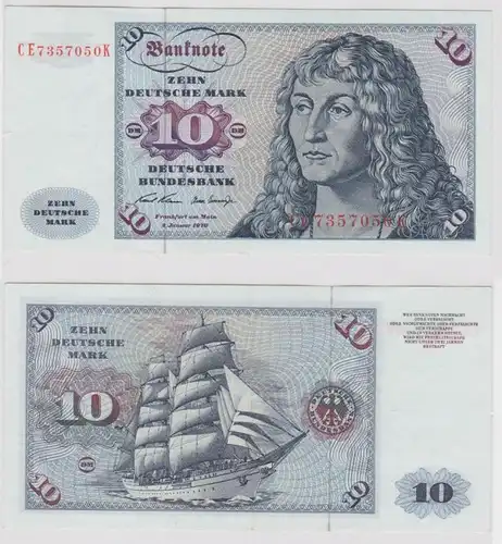 T147526 Banknote 10 DM Deutsche Mark Ro. 270b Schein 2.Jan. 1970 KN CE 7357050 K