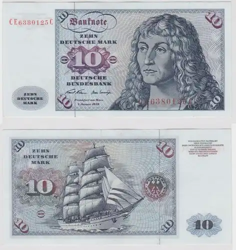 T147525 Banknote 10 DM Deutsche Mark Ro. 270b Schein 2.Jan. 1970 KN CE 6380125 C