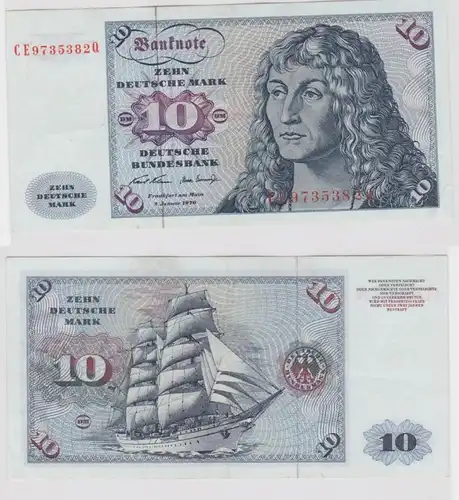 T147523 Banknote 10 DM Deutsche Mark Ro. 270b Schein 2.Jan. 1970 KN CE  Q