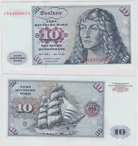 T147507 Banknote 10 DM Deutsche Mark Ro. 270a Schein 2.Jan. 1970 KN CD  A