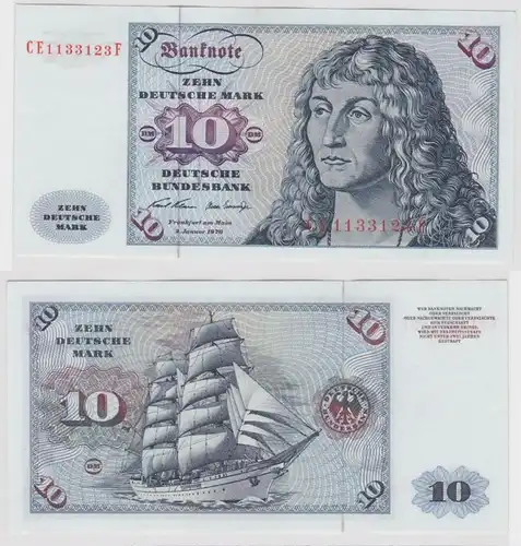 T147497 Banknote 10 DM Deutsche Mark Ro. 270b Schein 2.Jan. 1970 KN CE 1133123 F