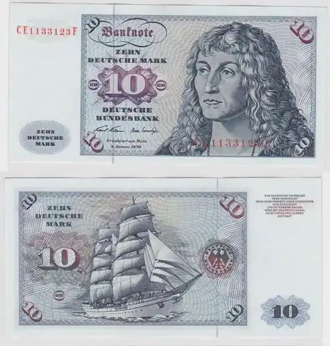 T147497 Billet 10 DM Mark allemand Ro. 270b Blau 2.jan. 1970 NC CE  F