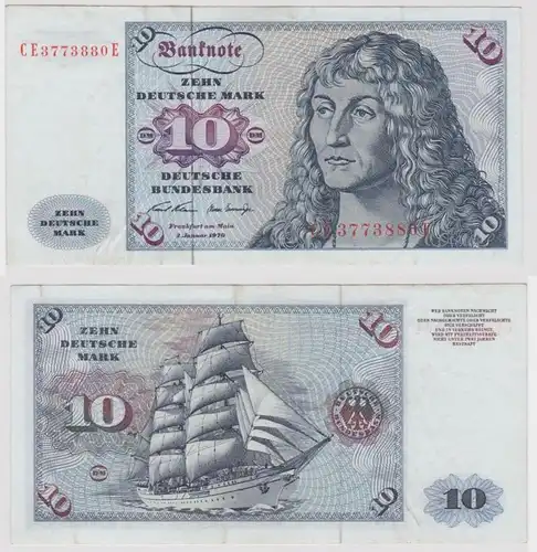 T147491 Banknote 10 DM Deutsche Mark Ro. 270b Schein 2.Jan. 1970 KN CE 3773880 E