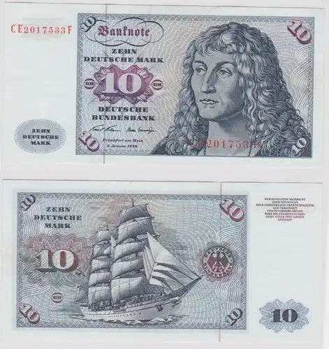 T147484 Banknote 10 DM Deutsche Mark Ro. 270b Schein 2.Jan. 1970 KN CE  F