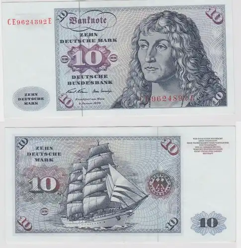 T147468 Banknote 10 DM Deutsche Mark Ro. 270b Schein 2.Jan. 1970 KN CE 9624892 E
