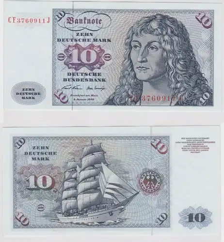 T147457 Banknote 10 DM Deutsche Mark Ro. 270b Schein 2.Jan. 1970 KN CF 3760911 J