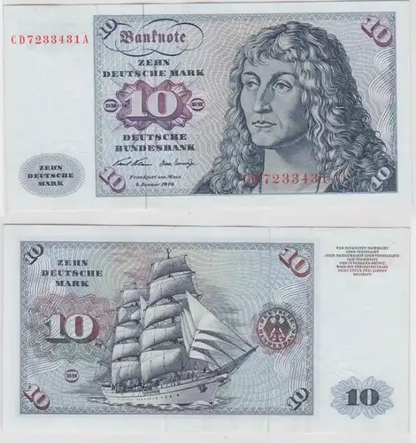 T147450 Banknote 10 DM Deutsche Mark Ro. 270a Schein 2.Jan. 1970 KN CD 7233431 A