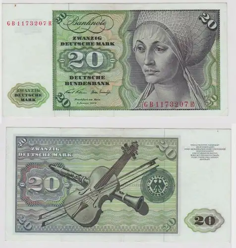 T147446 Banknote 20 DM Deutsche Mark Ro. 271a Schein 2.Jan. 1970 KN GB 1173207 R