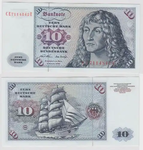 T147406 Banknote 10 DM Deutsche Mark Ro. 270b Schein 2.Jan. 1970 KN CE 7114842 E