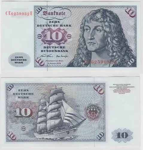 T147378 Banknote 10 DM Deutsche Mark Ro. 270b Schein 2.Jan. 1970 KN CE  E