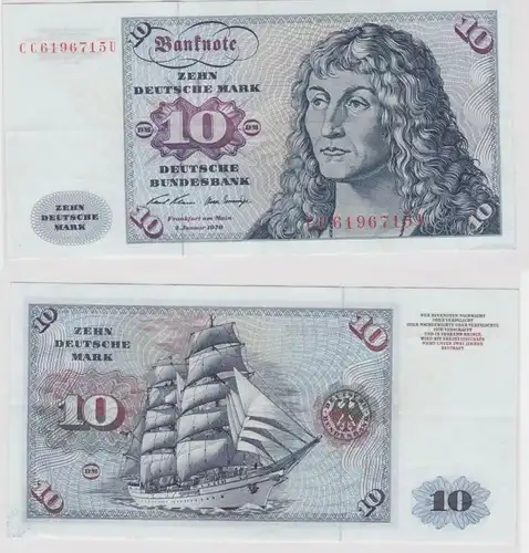 T147341 Banknote 10 DM Deutsche Mark Ro. 270a Schein 2.Jan. 1970 KN CC  U