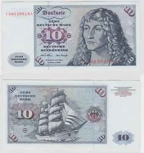 T147312 Banknote 10 DM Deutsche Mark Ro. 270a Schein 2.Jan. 1970 KN CD 6159619 A