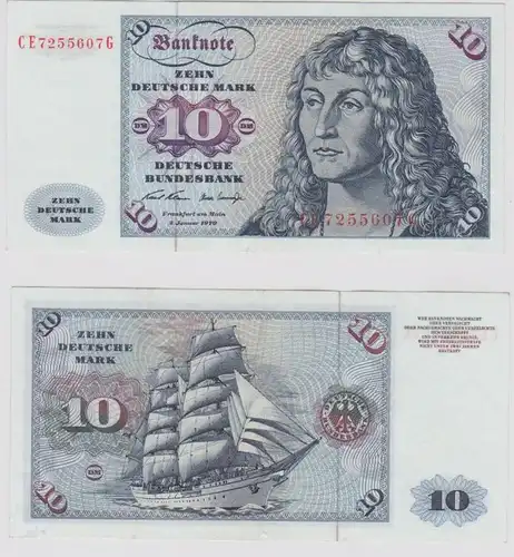 T147282 Banknote 10 DM Deutsche Mark Ro. 270b Schein 2.Jan. 1970 KN CE  G