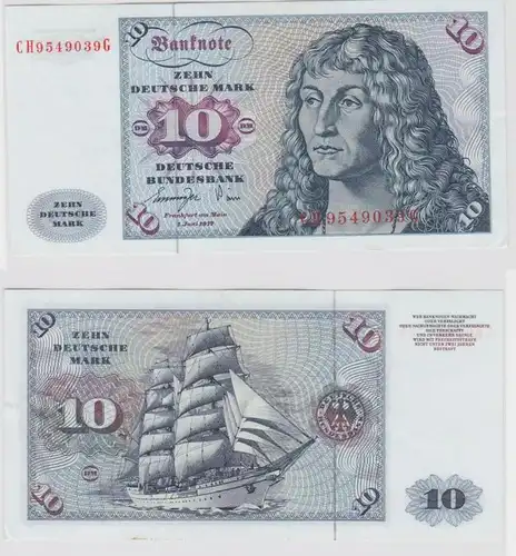 T147199 Banknote 10 DM Deutsche Mark Ro. 275a Schein 1.Juni 1977 KN CH 9549039 G