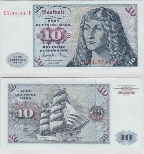 T147194 Banknote 10 DM Deutsche Mark Ro. 275a Schein 1.Juni 1977 KN CH  F