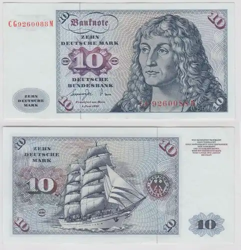 T147188 Banknote 10 DM Deutsche Mark Ro. 275a Schein 1.Juni 1977 KN CG 9260088 M