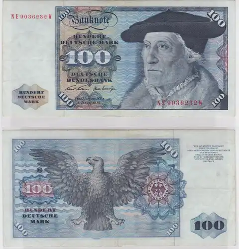 T147128 Banknote 100 DM Deutsche Mark Ro. 273b Schein 2.Jan 1970 KN NE  W