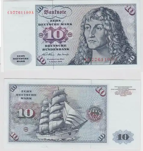T147081 Banknote 10 DM Deutsche Mark Ro. 270a Schein 2.Jan. 1970 KN CD 7761100 A