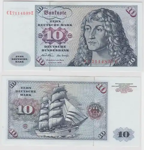 T147041 Banknote 10 DM Deutsche Mark Ro. 270b Schein 2.Jan. 1970 KN CE 7114839 E