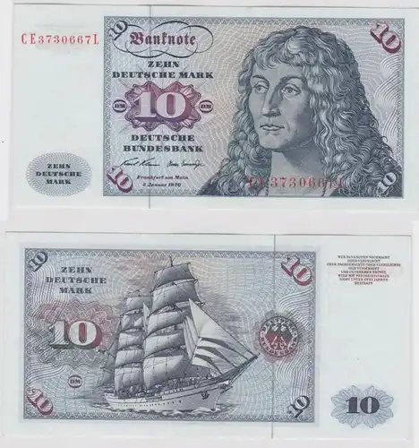 T146951 Banknote 10 DM Deutsche Mark Ro. 270b Schein 2.Jan. 1970 KN CE 3730667 L