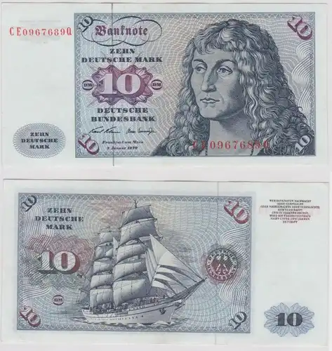 T146943 Banknote 10 DM Deutsche Mark Ro. 270b Schein 2.Jan. 1970 KN CE  Q