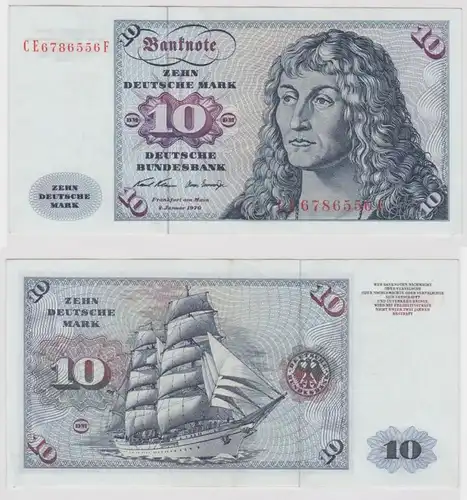 T146882 Banknote 10 DM Deutsche Mark Ro. 270b Schein 2.Jan. 1970 KN CE 6786556 F