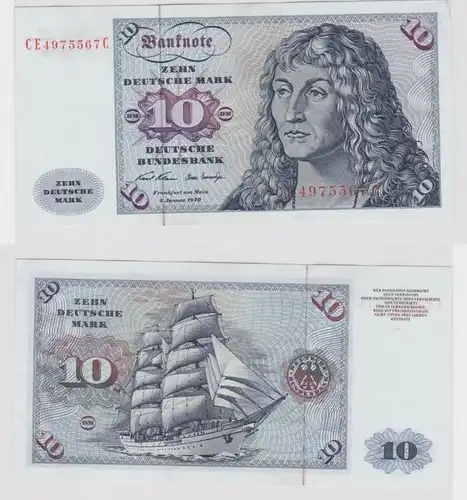 T146864 Banknote 10 DM Deutsche Mark Ro. 270b Schein 2.Jan. 1970 KN CE 4975567 C