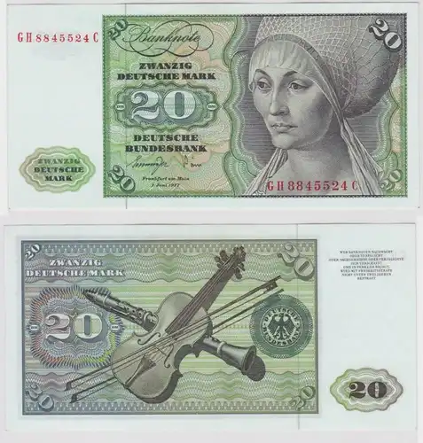 T146806 Banknote 20 DM Deutsche Mark Ro. 276a Schein 1.Juni 1977 KN GH 8845524 C