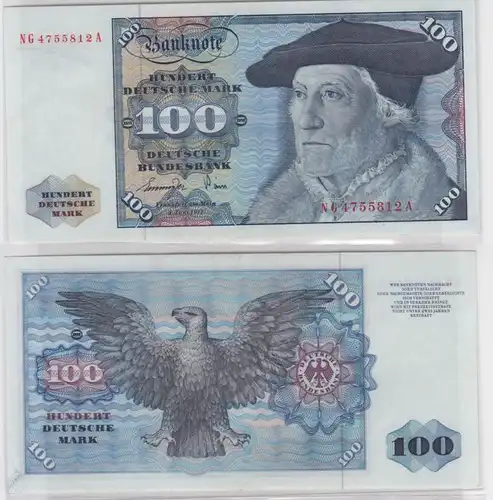 T146755 Banknote 100 DM Deutsche Mark Ro 278a Schein 1.Juni 1977 KN NG 4755812 A