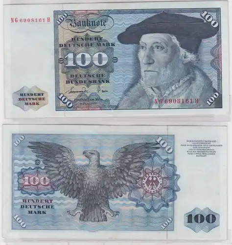 T146752 Banknote 100 DM Deutsche Mark Ro 278a Schein 1.Juni 1977 KN NG 6908161 H