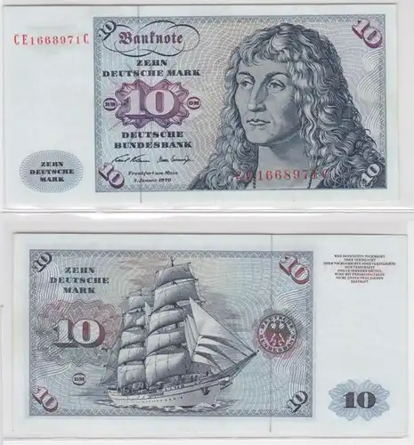 T146748 Banknote 10 DM Deutsche Mark Ro. 270b Schein 2.Jan. 1970 KN CE 1668971 C