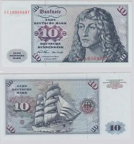 T146737 Banknote 10 DM Deutsche Mark Ro. 270a Schein 2.Jan. 1970 KN CC 1955033 Y