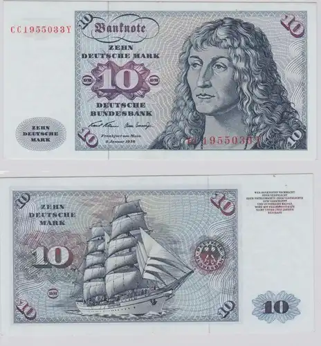 T146737 Banknote 10 DM Deutsche Mark Ro. 270a Schein 2.Jan. 1970 KN CC  Y