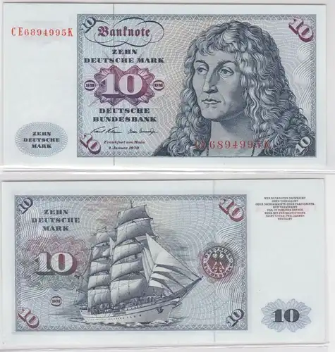 T146732 Banknote 10 DM Deutsche Mark Ro. 270b Schein 2.Jan. 1970 KN CE 6894995 K