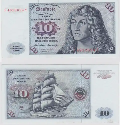 T146722 Banknote 10 DM Deutsche Mark Ro. 270a Schein 2.Jan. 1970 KN F 4812624 Y