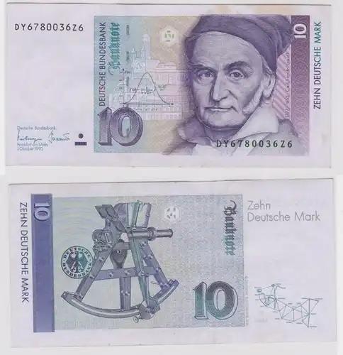 T146716 Banknote 10 DM Deutsche Mark Ro. 303a Schein 1.Okt. 1993 KN DY 6780036Z6