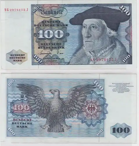 T146712 Banknote 100 DM Deutsche Mark Ro 278a Schein 1.Juni 1977 KN NG 2978175 J