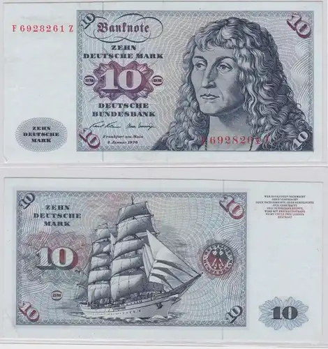 T146693 Banknote 10 DM Deutsche Mark Ro. 270a Schein 2.Jan. 1970 KN F 6928261 Z