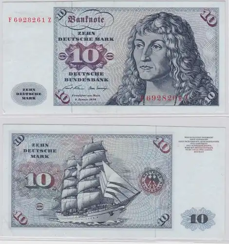 T146693 Banknote 10 DM Deutsche Mark Ro. 270a Schein 2.Jan. 1970 KN F  Z