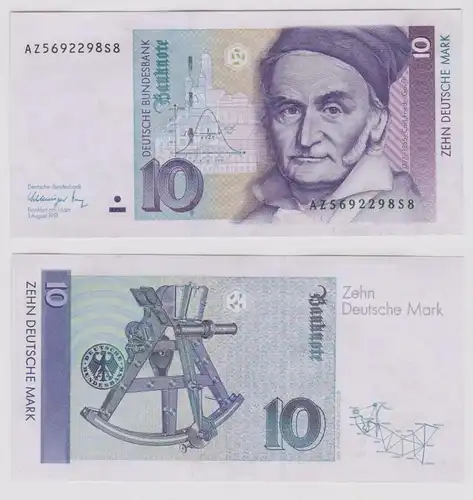 T146678 Banknote 10 DM Deutsche Mark Ro. 297a Schein 1.Aug. 1991 KN AZ 5692298S8