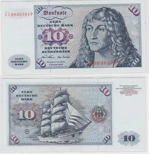 T146645 Banknote 10 DM Deutsche Mark Ro. 270a Schein 2.Jan. 1970 KN CC 9038591 P